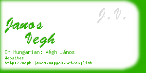 janos vegh business card